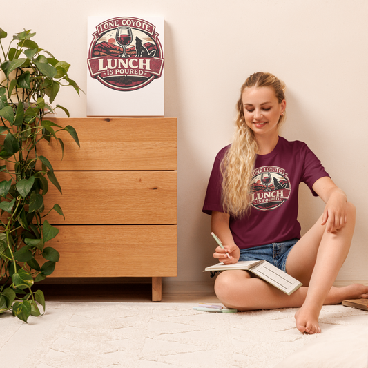 Lunch Is Poured – Wine Edition Tee | Lone Coyote